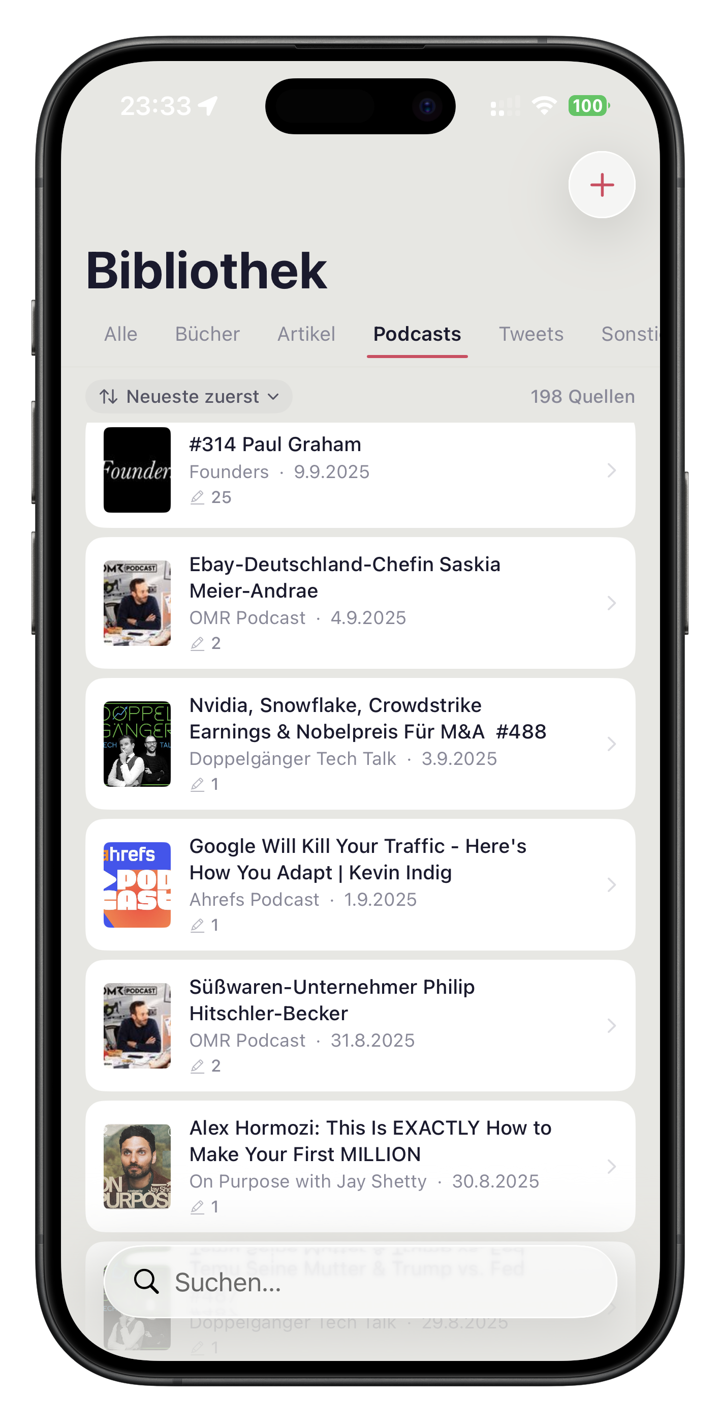 Luhm iOS — Readwise-Bibliothek